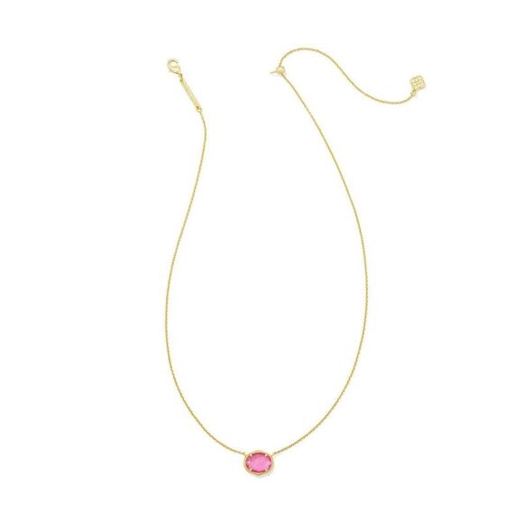 Kendra Scott Jewelry - Kendra Scott -  Henley Pendant In - Gold/Hot Pink Glitter One Size